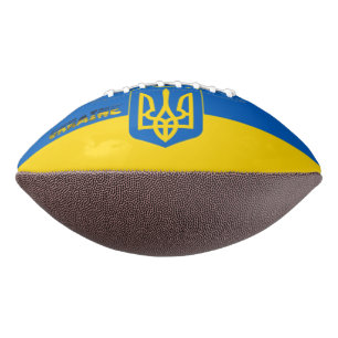 Ukrainian flag-coat of arms american football