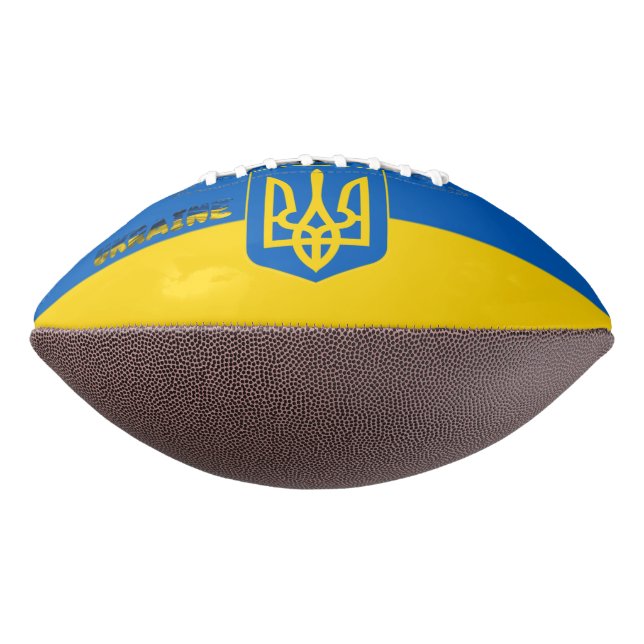 Ukrainian flag-coat of arms american football (Rotated 270)