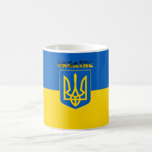 Ukrainian flag-Coat of arms Coffee Mug