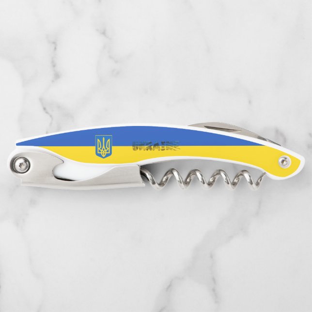 Ukrainian flag-coat of arms corkscrew (Front)