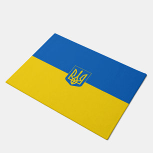 Ukrainian flag-Coat of arms Doormat