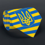 Ukrainian Flag & Coat of Arms, Flag of Ukraine Tie<br><div class="desc">Ukrainian Flag & Coat of Arms, Flag of Ukraine Neck Tie by World Flags United.</div>