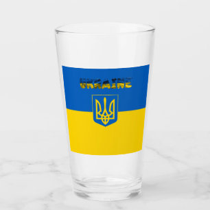 Ukrainian flag-Coat of arms Glass