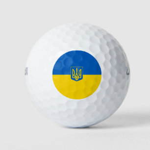 Ukrainian flag-Coat of arms Golf Balls