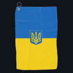 Ukrainian flag-Coat of arms Golf Towel<br><div class="desc">Flag and Coat of arms of Ukraine</div>