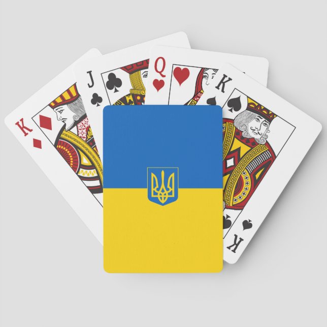Ukrainian flag-Coat of arms Playing Cards (Back)