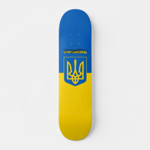 Ukrainian flag-Coat of arms Skateboard