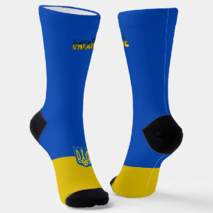 Ukrainian flag-coat of arms socks