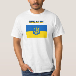 Ukrainian flag-coat of arms T-Shirt