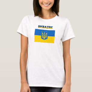 Ukrainian flag-coat of arms T-Shirt