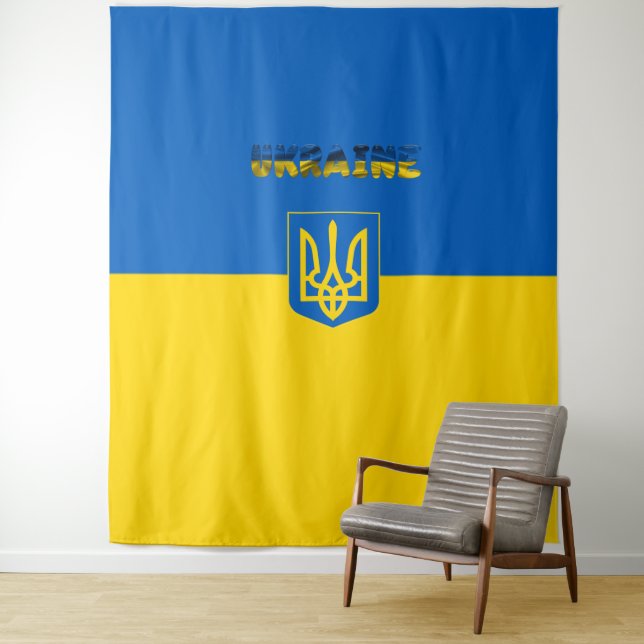 Ukrainian flag-Coat of arms Tapestry (In Situ)