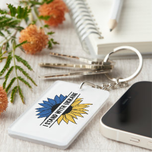 Ukrainian Flag Colors Keychain Token