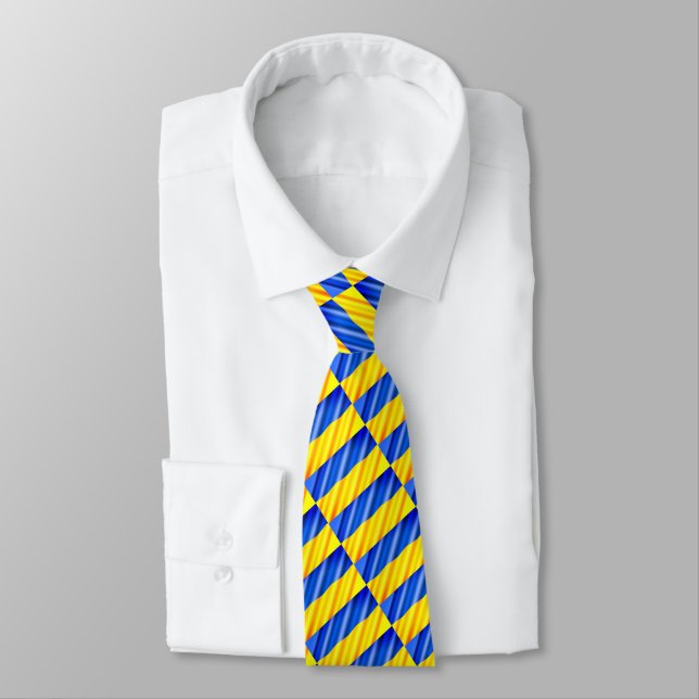 Ukrainian Flag Colours Neck Tie Freedom Peace (Tied)