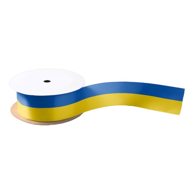 Ukrainian Flag Colours Satin Ribbon (Spool)