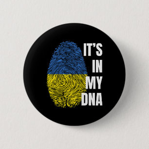 Ukrainian Flag Dna Fingerprint Ukraine 6 Cm Round Badge