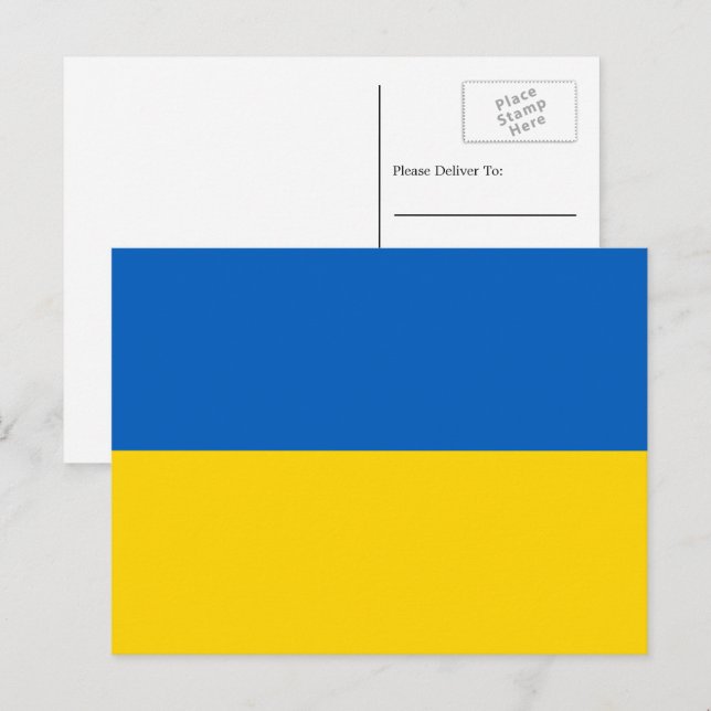 Ukrainian Flag, Flag of Ukraine Postcard (Front/Back)