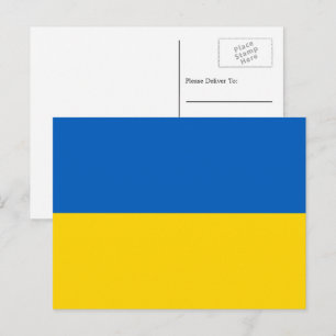 Ukrainian Flag, Flag of Ukraine Postcard