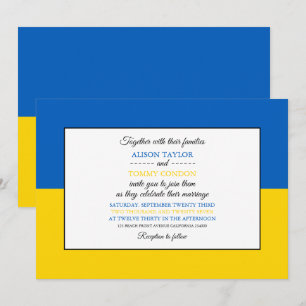 Ukrainian Flag, Flag of Ukraine Wedding Invitation