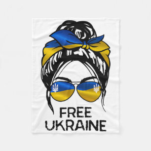 Ukrainian Flag Fleece Blanket
