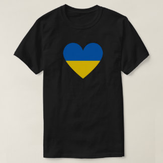 Ukrainian Flag Heart Solidarity T-Shirt