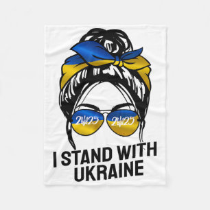 Ukrainian Flag I Stand With Ukraine 2025 Shirts Fr Fleece Blanket
