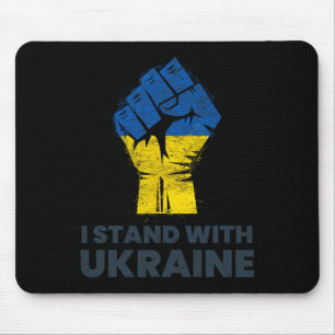 Ukrainian Flag - I Stand With Ukraine Flag 3 Mouse Mat