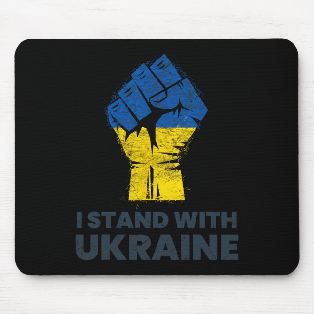 Ukrainian Flag - I Stand With Ukraine Flag 3  Mouse Mat (Front)