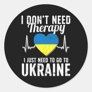Ukrainian Flag I Ukraine Flag I Vacation Ukraine Classic Round Sticker