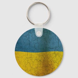 Ukrainian flag key ring