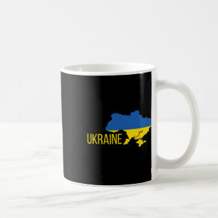 Ukrainian Flag Map Love Support Ukrainians Ukraine Coffee Mug