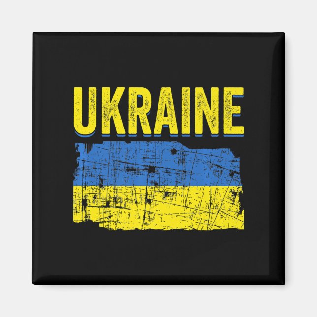 Ukrainian Flag Map Love Support Ukrainians Ukraine Magnet (Front)