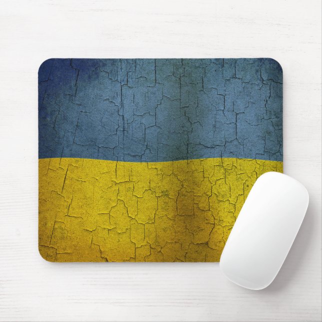 Ukrainian flag mouse mat (With Mouse)
