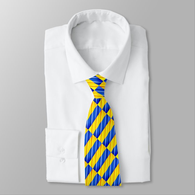 Ukrainian Flag Neck Tie Support Freedom Ukraine (Tied)