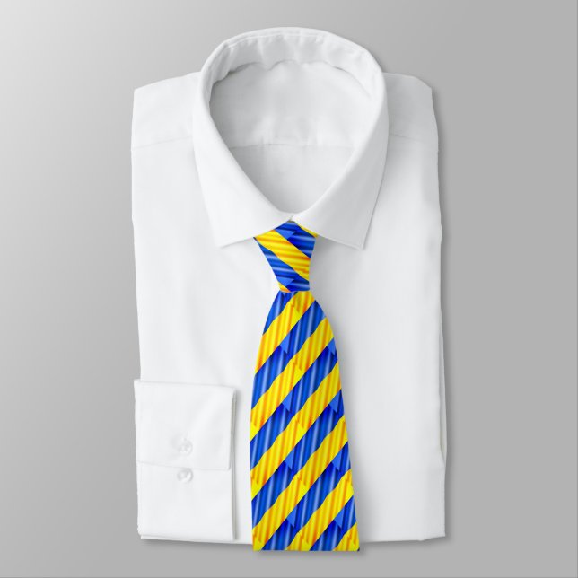 Ukrainian Flag Neck Tie Support Ukraine - Freedom (Tied)