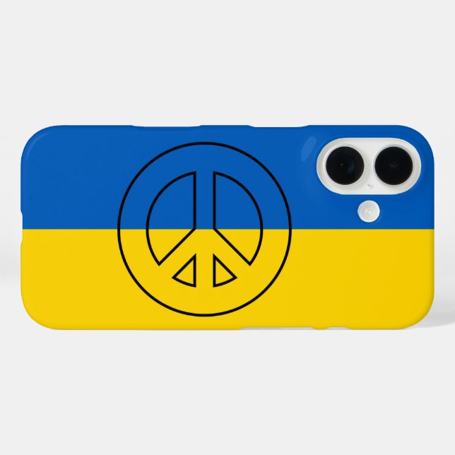 Ukrainian flag peace sign Case-Mate iPhone case (Back (Horizontal))