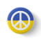 Ukrainian flag peace symbol Ukraine anti war