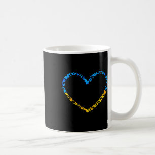 Ukrainian Flag Peace Ukraine Flag Butterfly Heart Coffee Mug