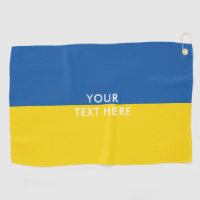 Ukrainian flag personalised Golf Towel