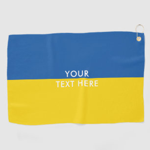 Ukrainian flag personalised Golf Towel