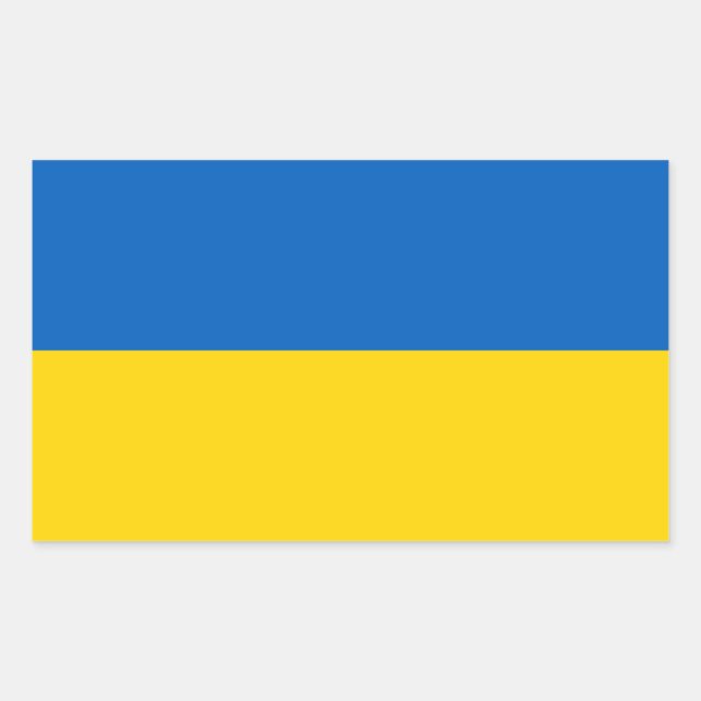 Ukrainian Flag Rectangular Sticker (Front)