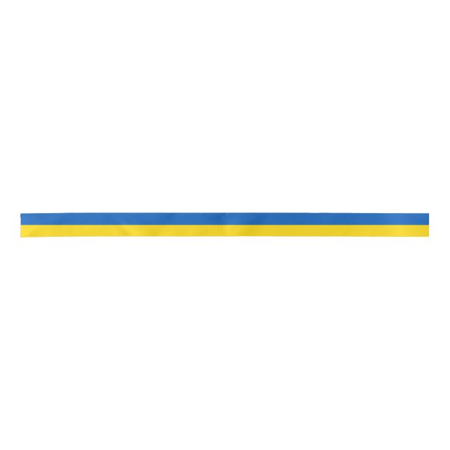 Ukrainian flag  satin ribbon (Front)