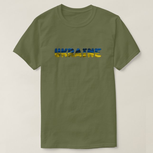 Ukrainian Flag Solidarity T-Shirt (Design Front)