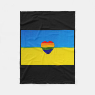 Ukrainian Flag Support I Stand With Ukraine Fleece Blanket