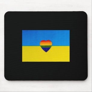 Ukrainian Flag Support I Stand With Ukraine Mouse Mat
