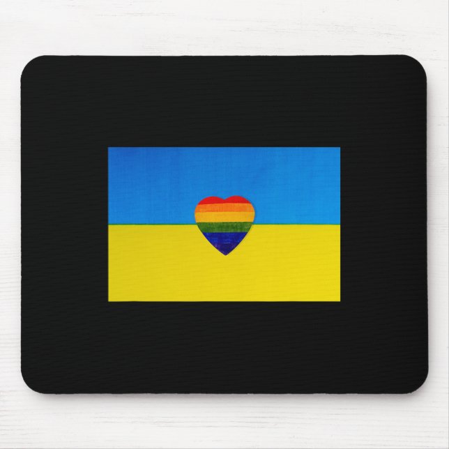 Ukrainian Flag Support I Stand With Ukraine  Mouse Mat (Front)