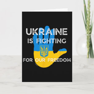 Ukrainian Flag Supporting Design Ukraine Fight For Card