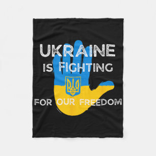Ukrainian Flag Supporting Design Ukraine Fight For Fleece Blanket