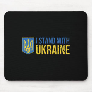 Ukrainian Flag Supporting Ukraine I Stand With Ukr Mouse Mat