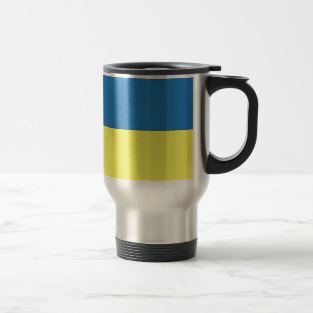 Ukrainian Flag Travel Mug (Right)