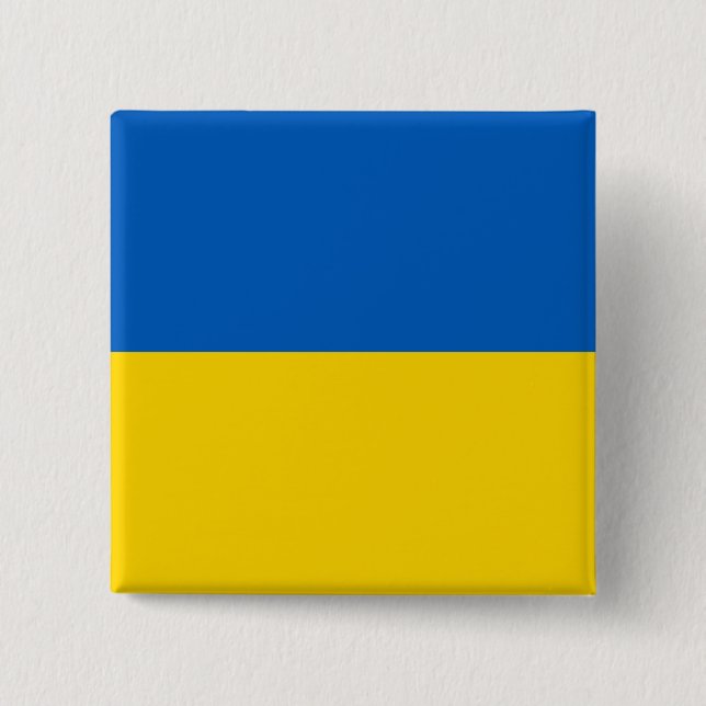 Ukrainian Flag (Ukraine) 15 Cm Square Badge (Front)